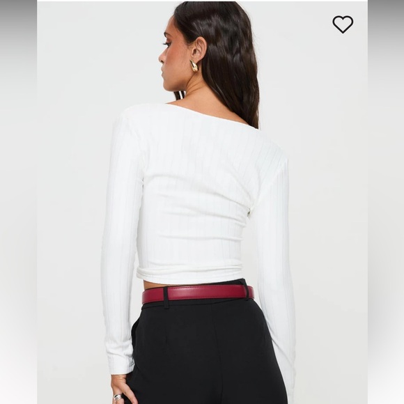 NWT Princess Polly Cushien White Long Sleeve Top - Picture 2 of 8